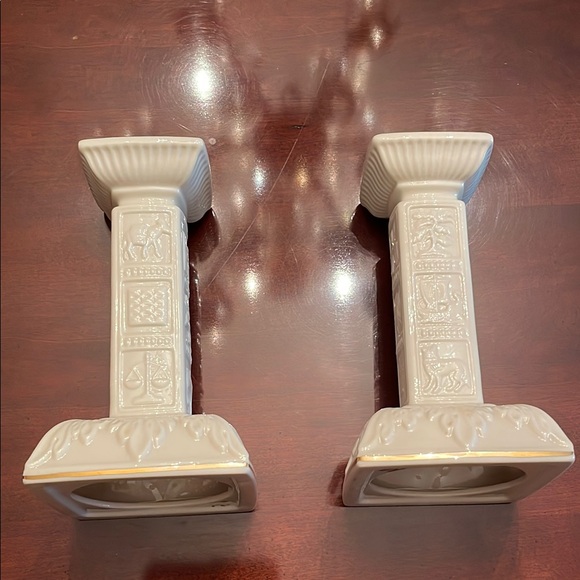 Elegant Lenox Jewish Sabbath Candle Holders - Picture 3 of 7